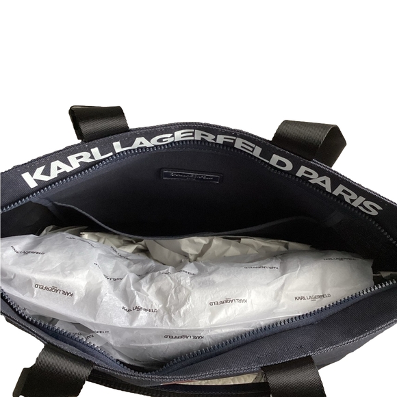 Karl Lagerfeld “Kristen Paris Star  ” Canvas Tote, NWT - Picture 5 of 10